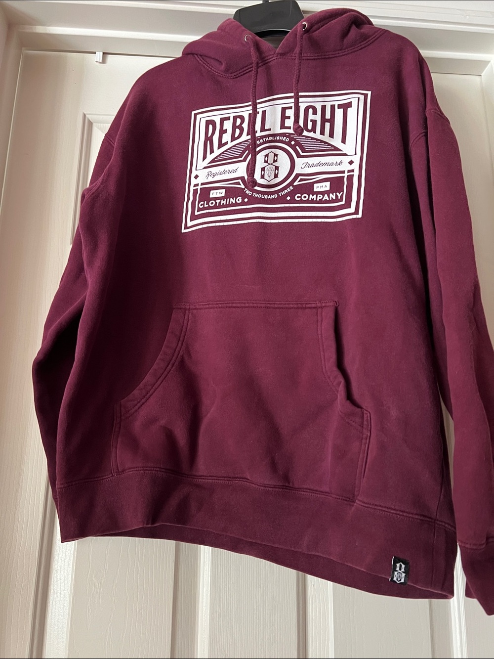 Rebel 8 hooded mens sweatshirt